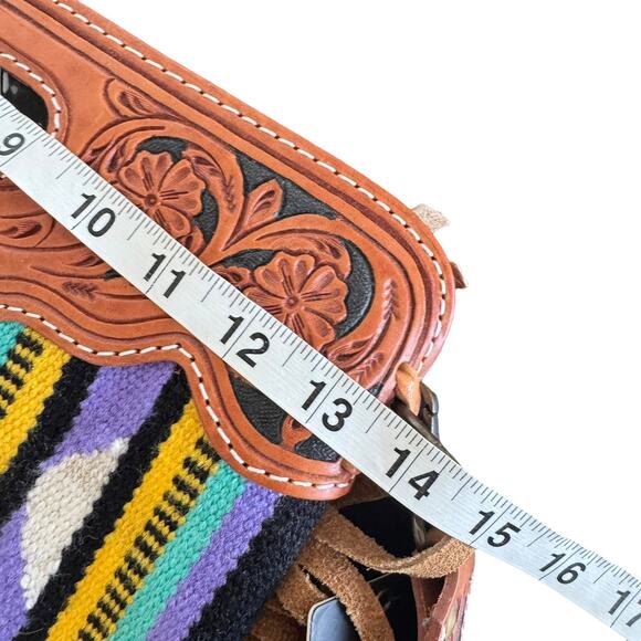 NEW American Darling The Santa Fe Saddle Blanket Fringe Bag - Picture 11 of 13